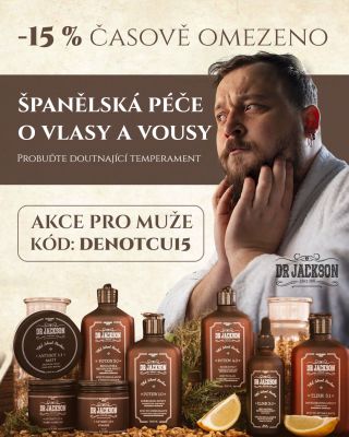 Darujte péči, která má styl. 🎁 Nadčasová britská značka Dr. Jackson je nyní se slevou 15 % při nákupu nad 500 Kč – stačí...